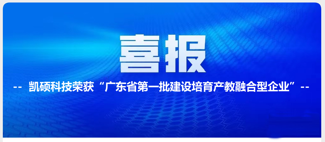 喜訊|凱碩榮獲廣東省建設(shè)培育產(chǎn)教融合型企業(yè)