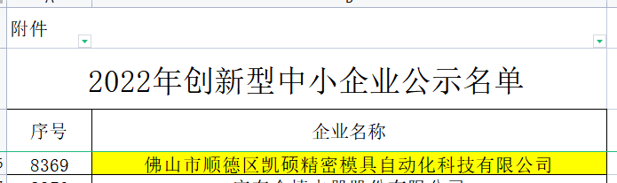 喜訊！凱碩榮獲“廣東省2022年創(chuàng)新型中小企業(yè)”